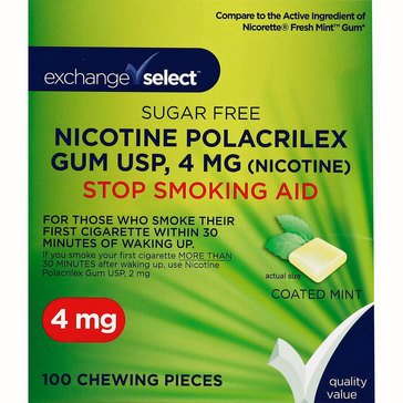 Exchange Select 4mg Nicotine Coated Mint-Flavored Gum, 100-count