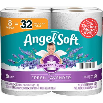 Angel Soft  Mega Roll Toilet Paper, Lavender