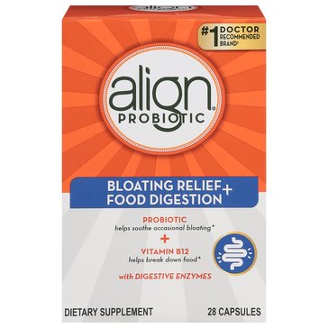 Align Probiotic Bloating Relief and Food Digestion, 28-Servings