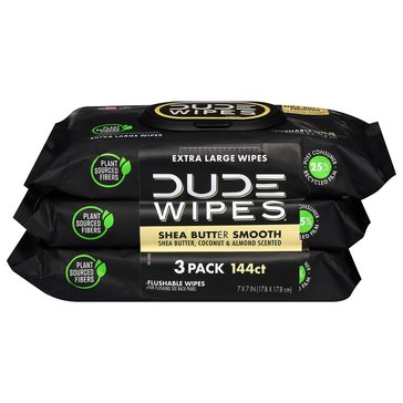 DUDE Wipes Shea Butter Smooth, 3 Pack