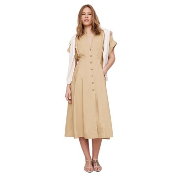 Banana Republic Women's Seamed Soft Poplin Shirtdress