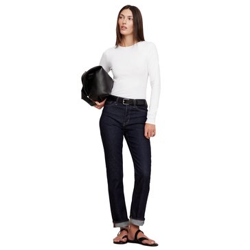Banana Republic Women's Rib Elbow Sleeve Crew Top (Petites)