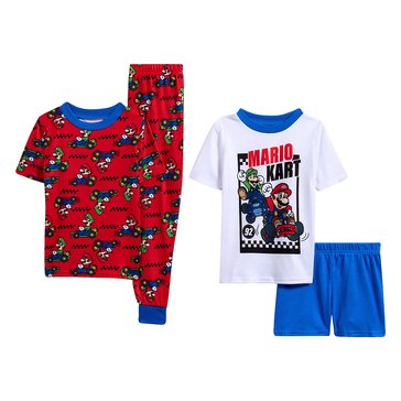 Mario Little Boys' 4-Piece Sleep Sets